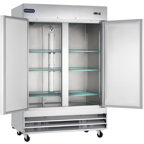 Showmaker S-2DF Reach-In Freezer 2 Swing Solid Door 54"W X 32.2"D X 82.5"H