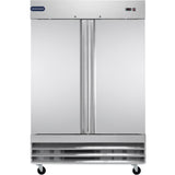 Showmaker S-2DR Reach-In Refrigerator 2 Swing Solid Door 54"W X 32.2"D X 82.5"H