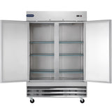 Showmaker S-2DR Reach-In Refrigerator 2 Swing Solid Door 54"W X 32.2"D X 82.5"H