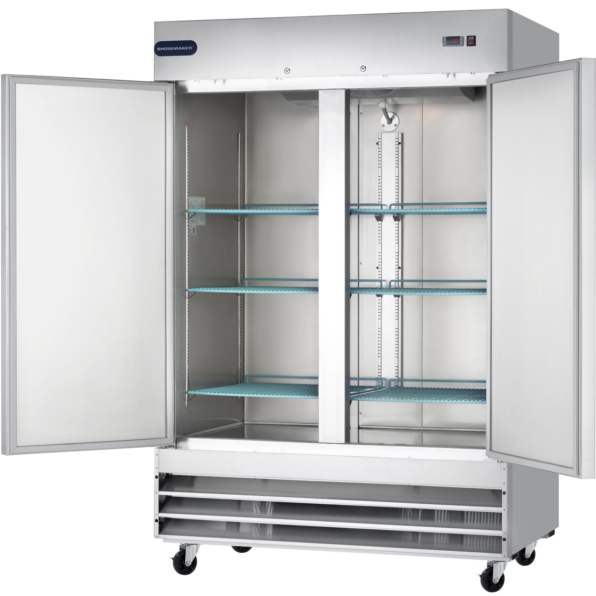 Showmaker S-2DR Reach-In Refrigerator 2 Swing Solid Door 54"W X 32.2"D X 82.5"H