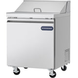 Showmaker S-SP28 Refrigerated Sandwich/Salad Prep Table 1 Solid Swing Door 27.5"W X 29.5"D X 41.5"H