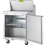 Showmaker S-SP28 Refrigerated Sandwich/Salad Prep Table 1 Solid Swing Door 27.5"W X 29.5"D X 41.5"H