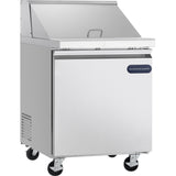 Showmaker S-SP28M Refrigerated Sandwich/Salad Mega Top Prep Table 1 Solid Swing Door