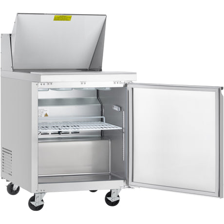 Showmaker S-SP28M Refrigerated Sandwich/Salad Mega Top Prep Table 1 Solid Swing Door