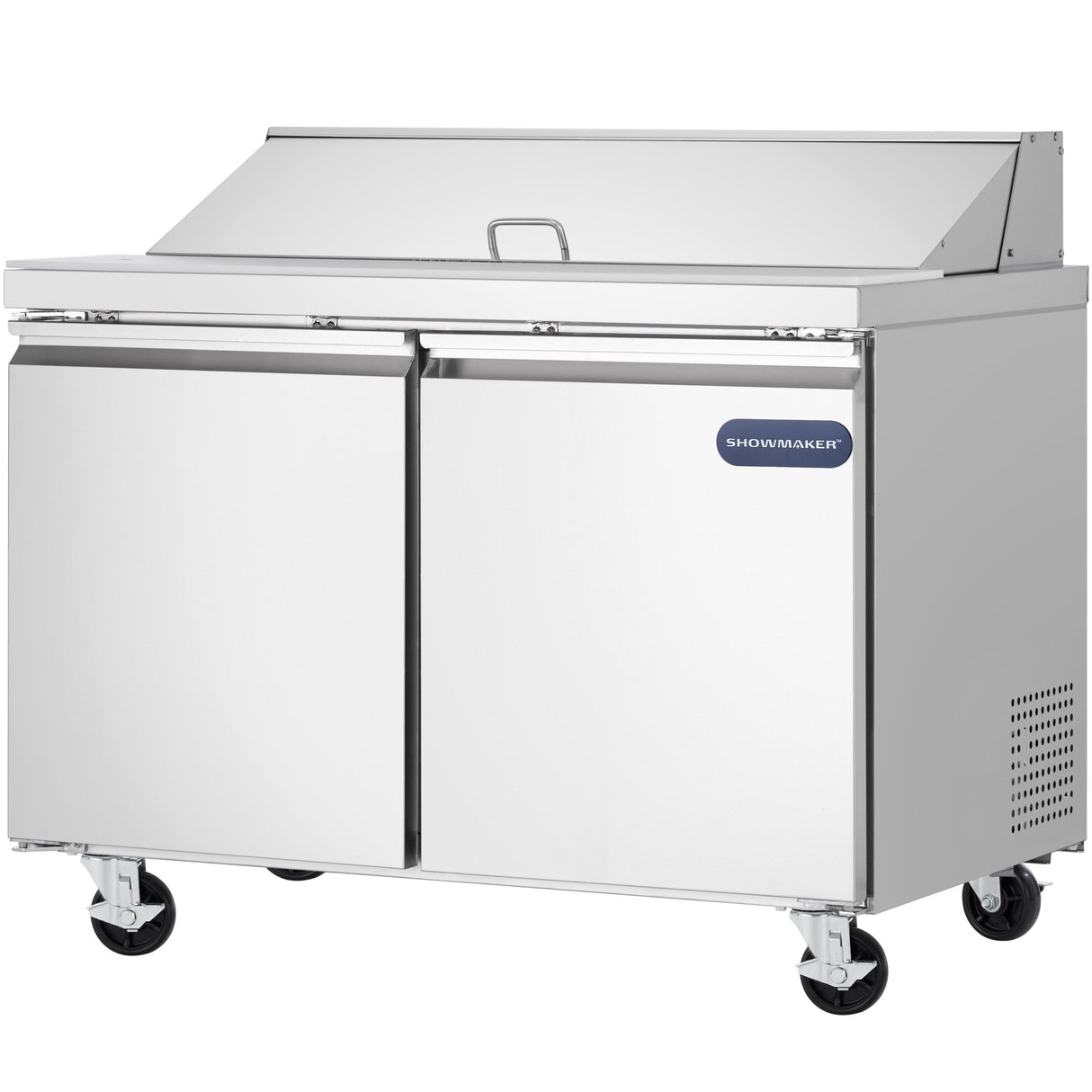 Showmaker S-SP48 Refrigerated Sandwich/Salad Prep Table 2 Solid Swing Doors 46.8"W X 29.5"D X 41.5"H