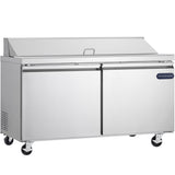 Showmaker S-SP60 Refrigerated Sandwich/Salad Prep Table 2 Solid Swing Doors 60.2"W X 29.5"D X 41.5"H