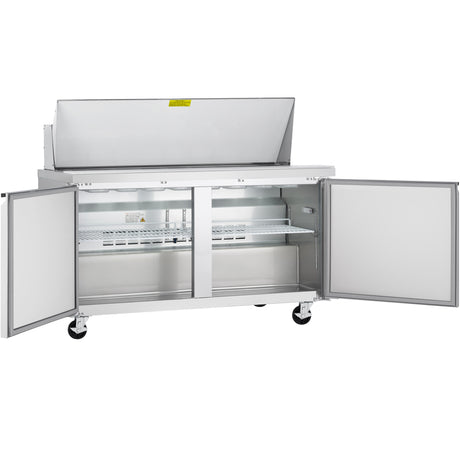 Showmaker S-SP60M Refrigerated Sandwich/Salad Mega Top Prep Table 2 Solid Swing Door