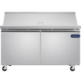 Showmaker S-SP60M Refrigerated Sandwich/Salad Mega Top Prep Table 2 Solid Swing Door