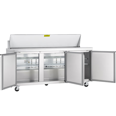 Showmaker S-SP70 Refrigerated Sandwich/Salad Prep Table 3 Solid Swing Doors 70.4"W X 29.5"D X 41.5"H