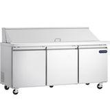 Showmaker S-SP70M Refrigerated Sandwich/Salad Mega Top Prep Table 3 Solid Swing Door
