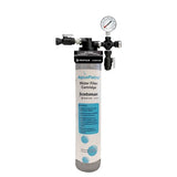 Water filter cartridge system with pressure gauge for Scotsman AquaPatrol Plus water filtration
