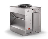 Stainless steel remote condensing unit with top-mounted cooling fan for Scotsman ice maker