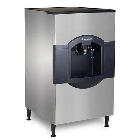 Stainless steel Scotsman HD30W-1 Hotel Motel Ice Dispenser with black dispensing area