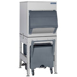 Commercial ice storage bin with mobile cart system for Scotsman Ice Express Transport