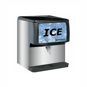 Stainless steel ice dispenser with blue ICE display for Scotsman ID150B-1 counter model