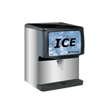 Stainless steel Scotsman ID250B-1 ice dispenser with digital display panel counter model