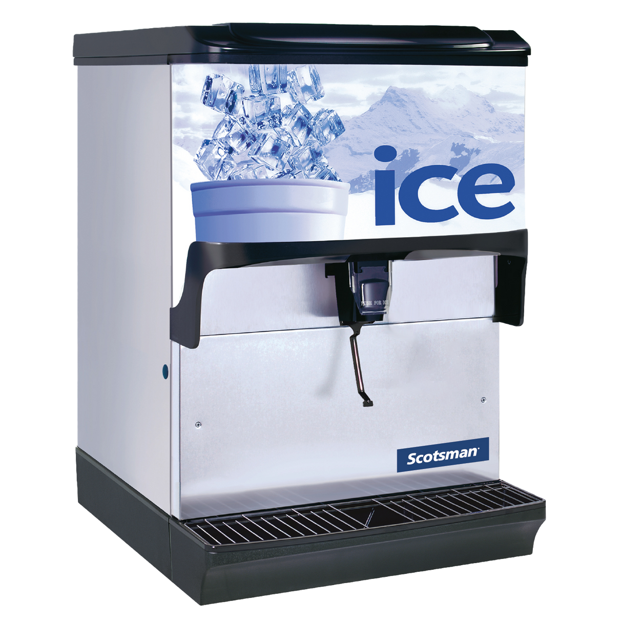 Scotsman IOD150-1 Ice Dispenser Counter Model 23"W X 31"D X 35"H Approximately 150 Lb Storage Capacity