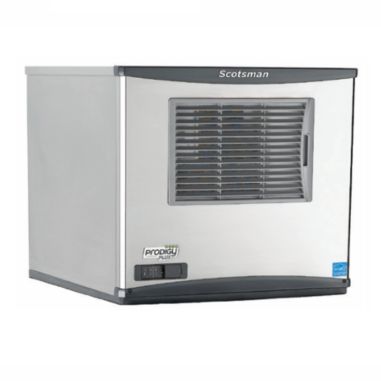 Scotsman NS0622A-1 Prodigy Plus Ice Maker in stainless steel, producing nugget style ice