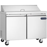 Showmaker S-SP46M Refrigerated Sandwich/Salad Mega Top Prep Table 2 Solid Swing Door