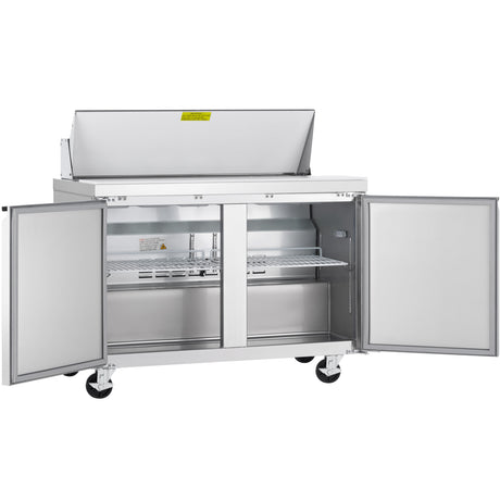 Showmaker S-SP46M Refrigerated Sandwich/Salad Mega Top Prep Table 2 Solid Swing Door