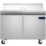 Showmaker S-SP46M Refrigerated Sandwich/Salad Mega Top Prep Table 2 Solid Swing Door
