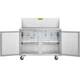 Showmaker S-SP46M Refrigerated Sandwich/Salad Mega Top Prep Table 2 Solid Swing Door