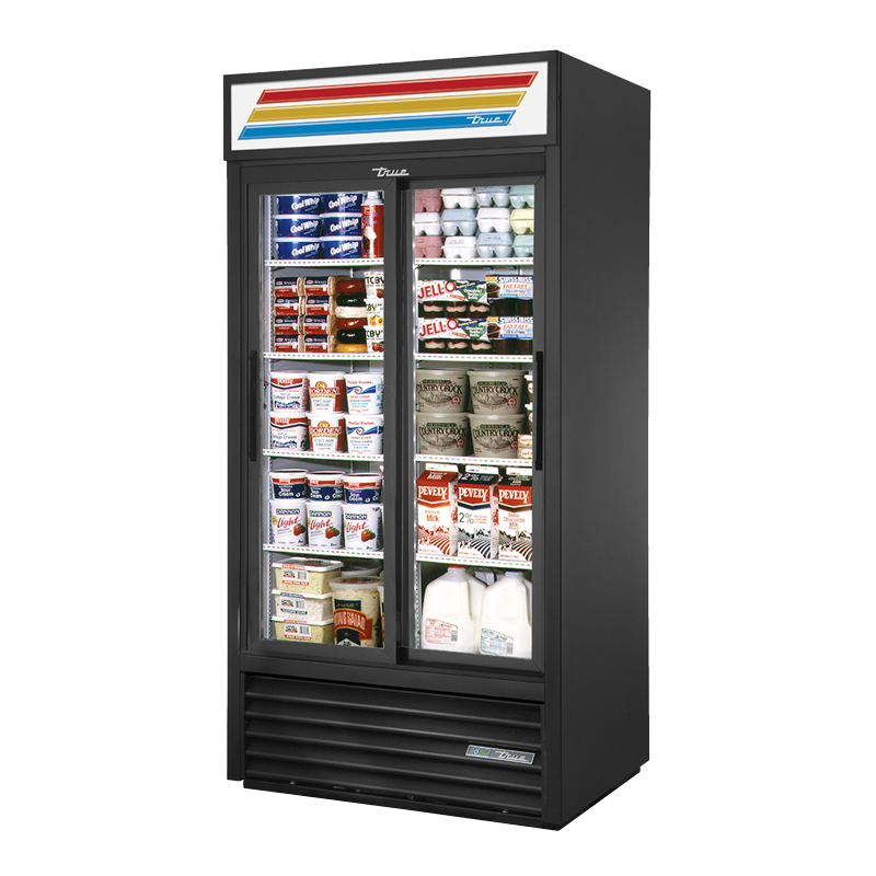 True Refrigeration GDM-33-HC-LD_BL Refrigerated Merchandiser Two-section