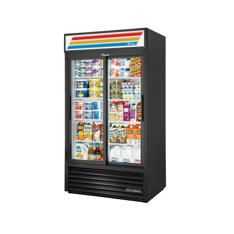 True Refrigeration GDM-37-HC-LD_BL Refrigerated Merchandiser Two-section