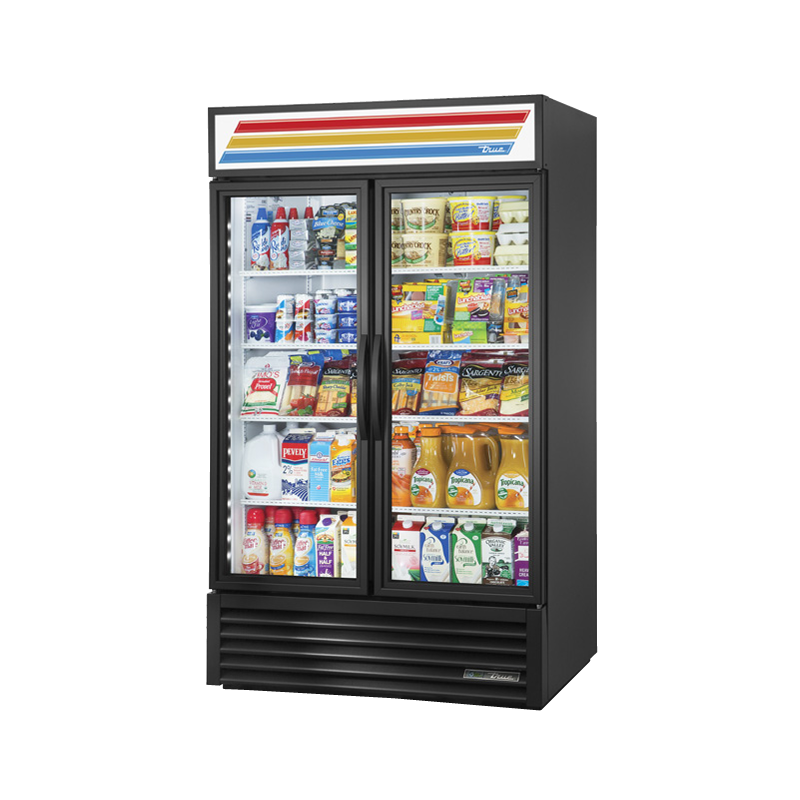 True Refrigeration GDM-43-HC~TSL01_WH Refrigerated Merchandiser Two-section