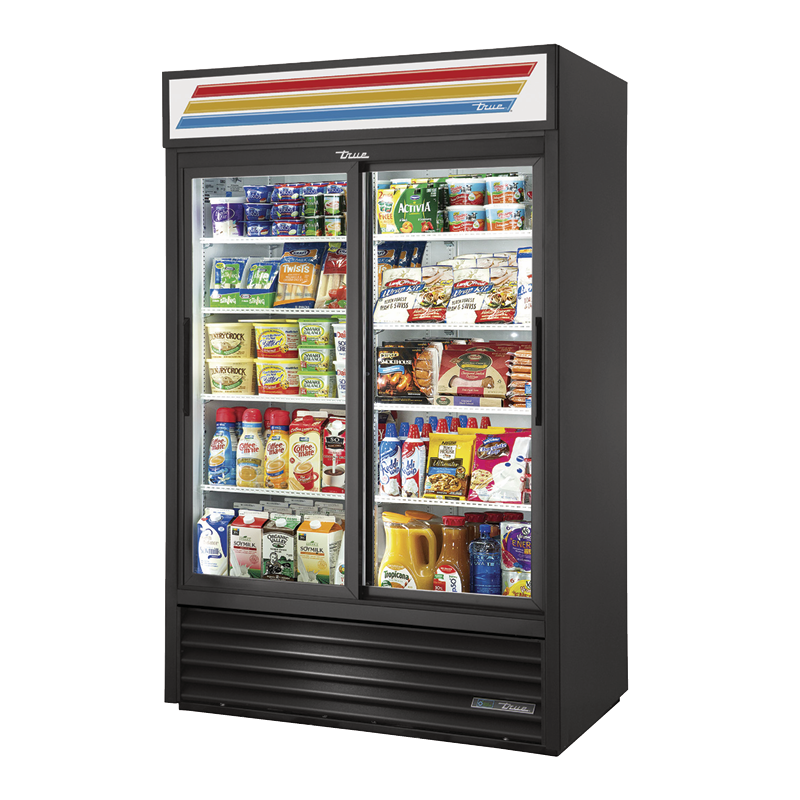 True Refrigeration GDM-45-HC-LD_BL Refrigerated Merchandiser Two-section