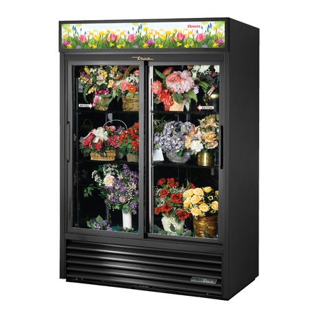 True Refrigeration GDM-47FC-HC-LD_BL Floral Merchandiser Two-section