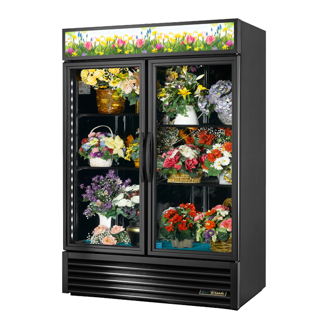 True Refrigeration GDM-49FC-HC~TSL01_WH Floral Merchandiser Two-section