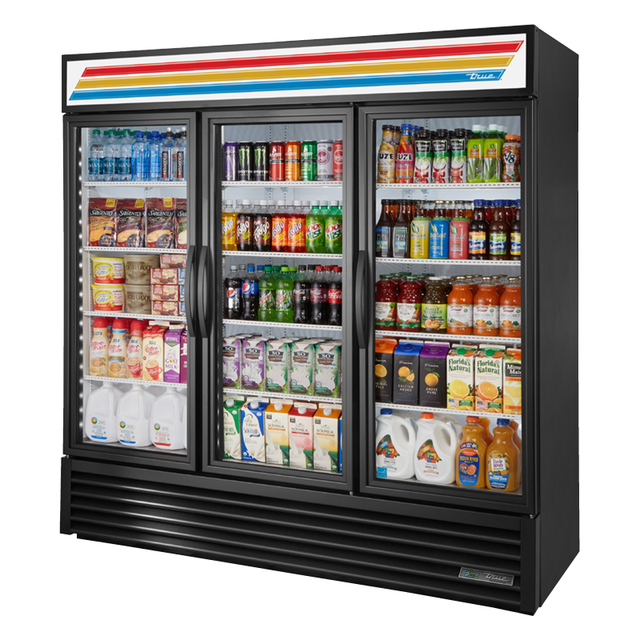 True Refrigeration GDM-72-HC~TSL01_BL Refrigerated Merchandiser Three-section