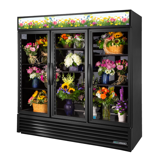 True Refrigeration GDM-72FC-HC~TSL01_BL Floral Merchandiser Three-section