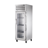 Commercial stainless steel refrigerator with glass door and adjustable shelving, True STA1H-1G Spec Series Heated Cabinet