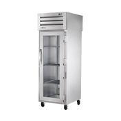Commercial stainless steel True Refrigeration STA1HPT-1G-1S heated cabinet with glass door