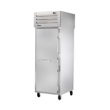 Stainless steel commercial refrigerator on wheels for the True Refrigeration STA1HPT-1S-1S heated cabinet