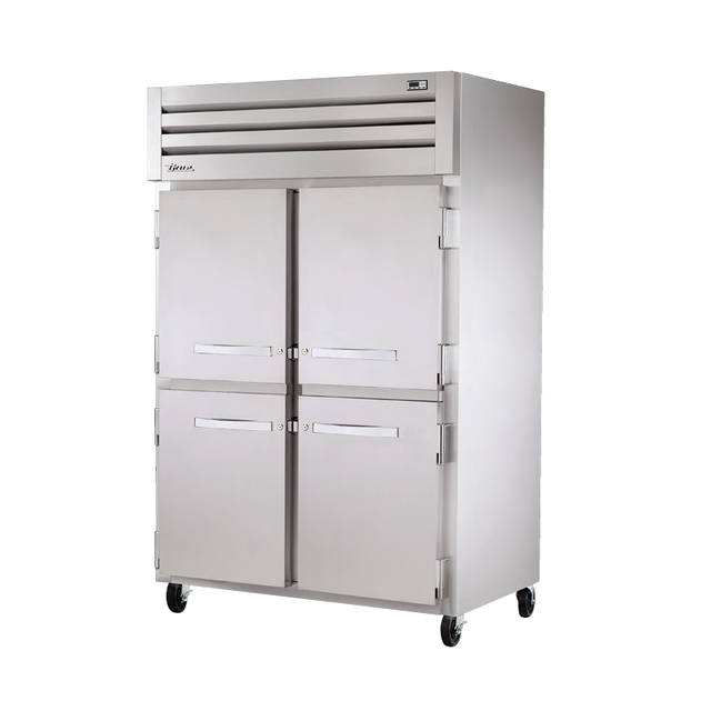 Stainless steel True Refrigeration STA2R-4HS-HC Spec Series refrigerator with four doors