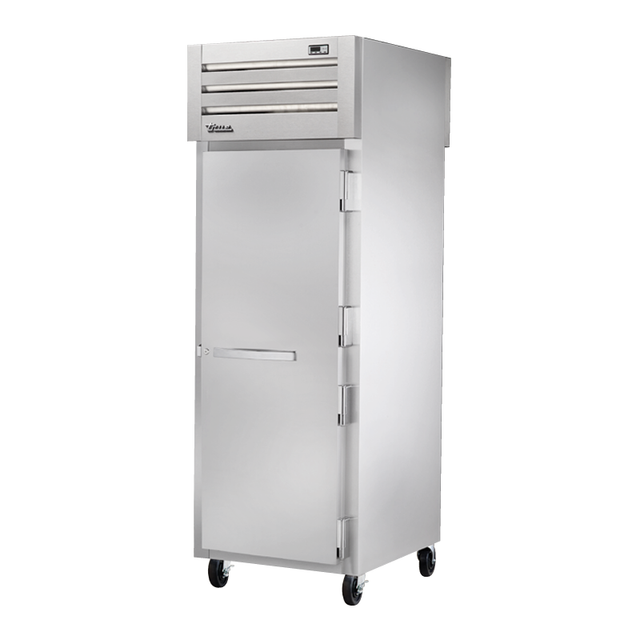 Stainless steel heated cabinet on wheels with three drawers, True Refrigeration STG1HPT-1S-1S