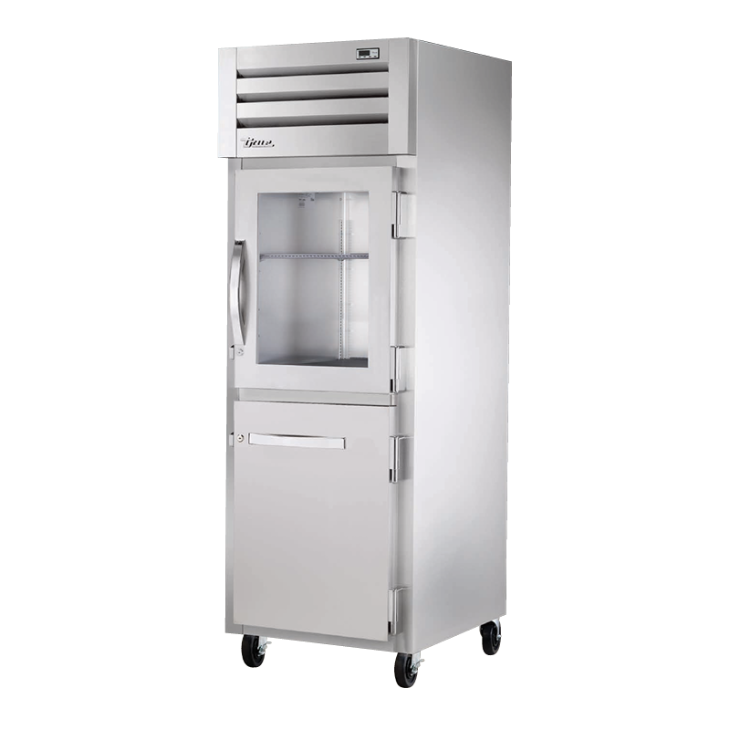 Stainless steel True Refrigeration STG1R-1HG/1HS-HC SPEC SERIES® Refrigerator on wheels