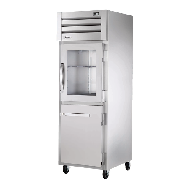 Stainless steel True Refrigeration STG1R-1HG/1HS-HC SPEC SERIES® Refrigerator on wheels