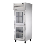 Stainless steel True Refrigeration STG1RPT-2HG-1S-HC SPEC SERIES® Pass-thru Refrigerator with glass doors