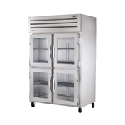 Commercial Stainless Steel Refrigerator with Four Glass Doors, True Refrigeration STG2H-4HG Heated Cabinet