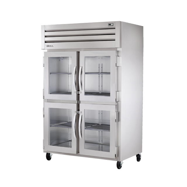 Commercial stainless steel refrigerator True Refrigeration STG2H-4HS heated cabinet with glass doors