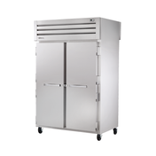 Stainless steel heated cabinet on wheels, True Refrigeration STG2HPT-2S-2S with two doors