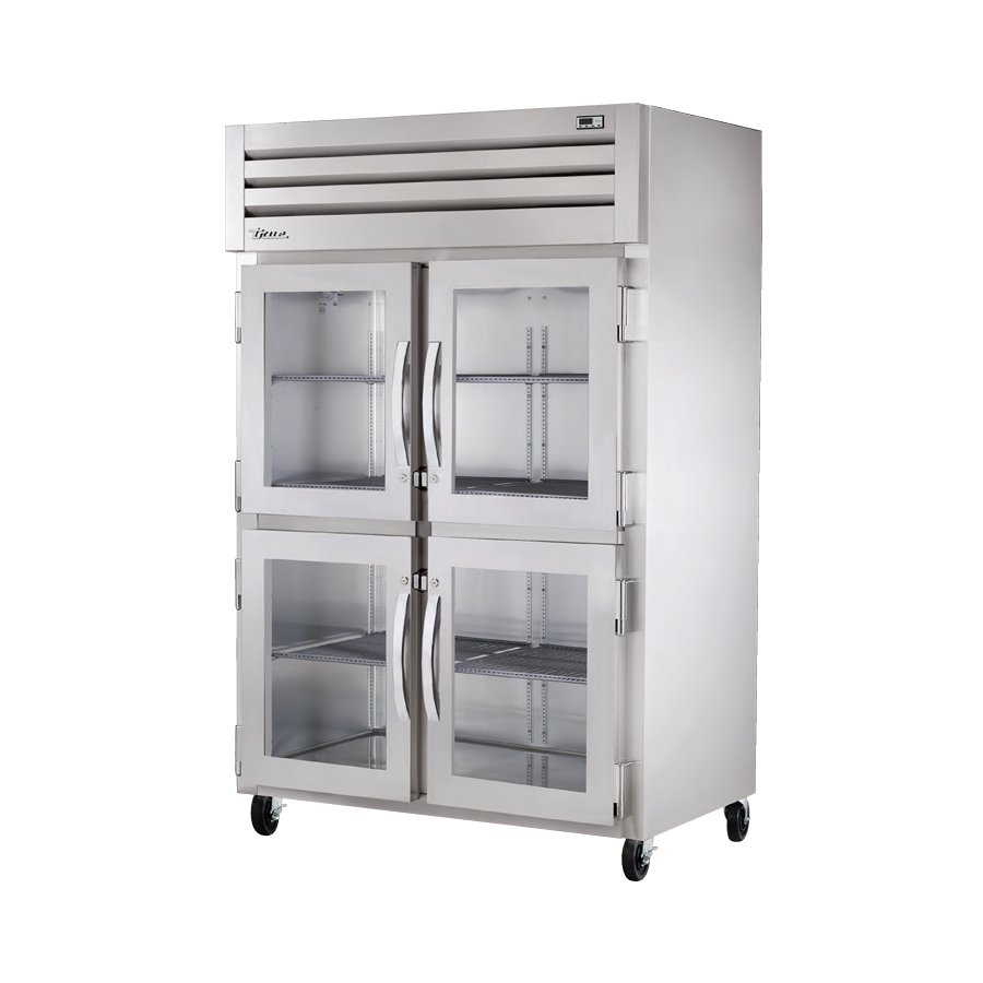 Commercial Stainless Steel Refrigerator with Four Glass Doors from True Refrigeration STG2R-4HG-HC