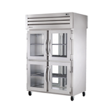 Commercial True Refrigeration STG2RPT-4HG-2G-HC with stainless steel and glass doors