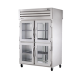 Commercial Stainless Steel True Refrigeration STG2RPT-4HG-2S-HC Refrigerator with Glass Doors