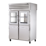Stainless steel True Refrigeration STR2RPT-2HG/2HS-2G-HC SPEC SERIES® Refrigerator on wheels