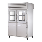 Stainless steel True Refrigeration STR2RPT-2HG/2HS-2G-HC SPEC SERIES® Refrigerator on wheels